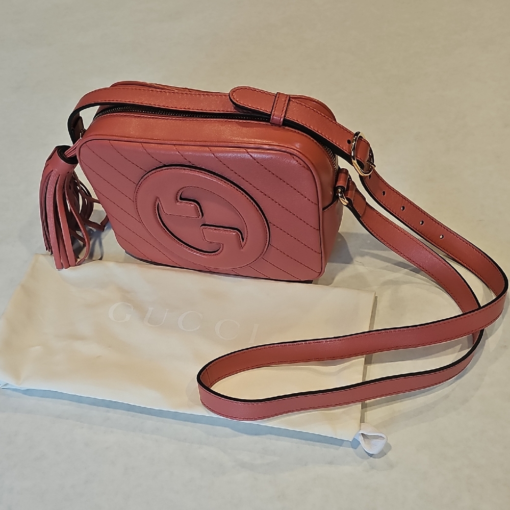Gucci Rose Leather Crossbody Bag